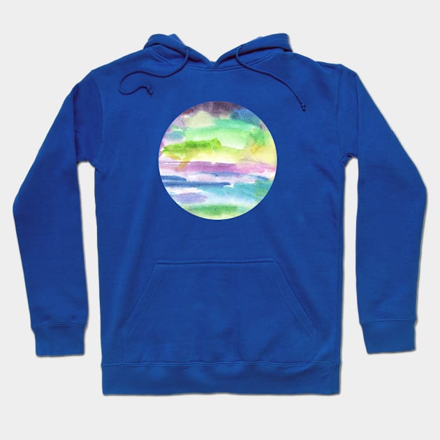 watercolor circle design - abstract Hoodie by lausn